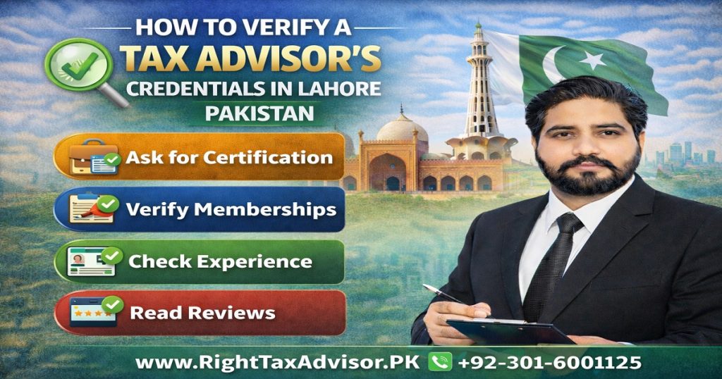 How to Verify a Tax Advisor’s Credentials in Lahore Pakistan