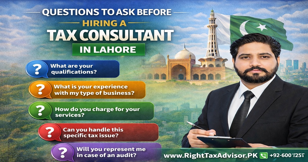 Questions to Ask Before Hiring a Tax Consultant in Lahore Pakistan