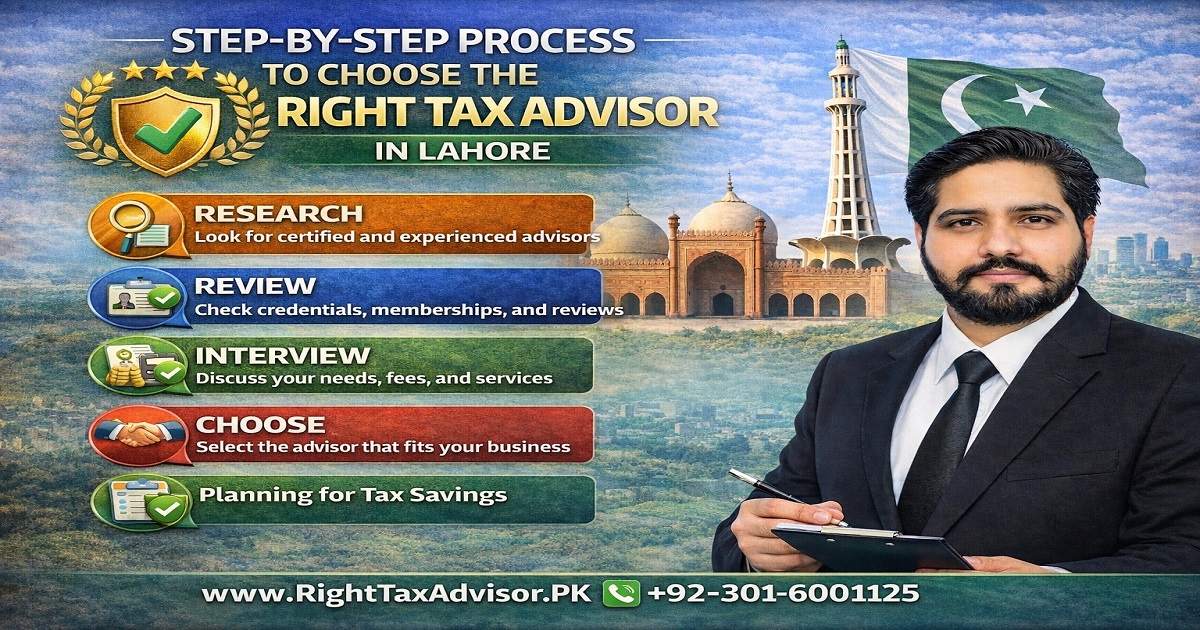 Step-by-Step Process to Choose the Right Tax Advisor in Lahore Pakistan