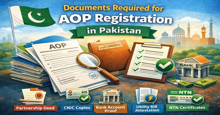 Documents Required For AOP Registration in Pakistan