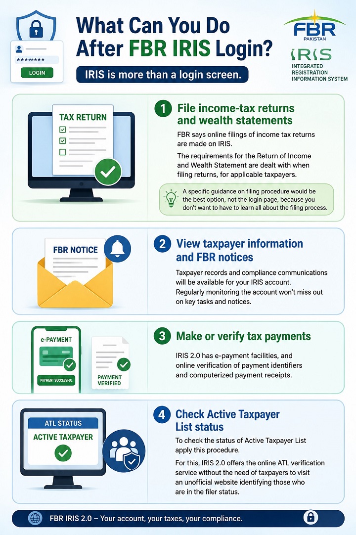 What Can You Do After FBR IRIS Login