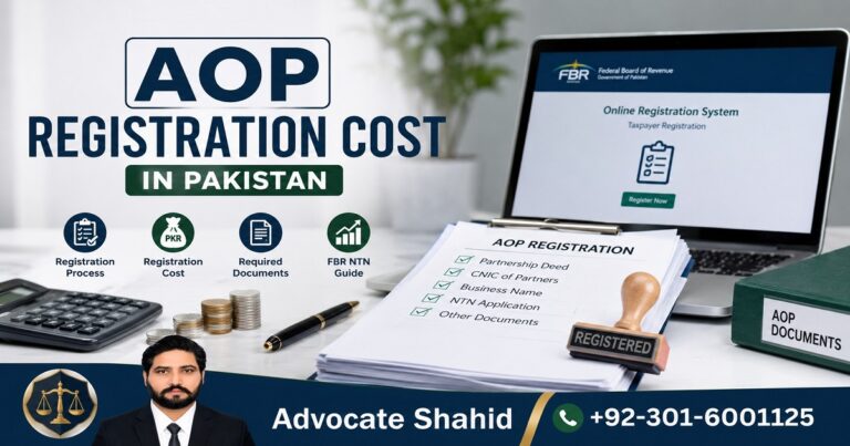 AOP Registration Cost in Pakistan