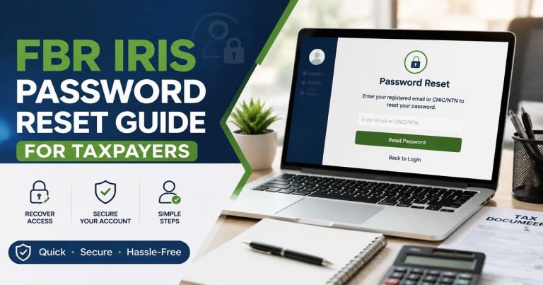FBR IRIS Password Reset Guide For Taxpayers