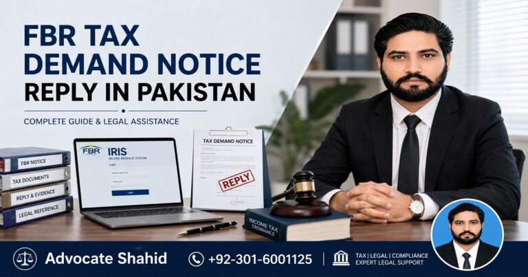 FBR Tax Demand Notice Reply in Pakistan