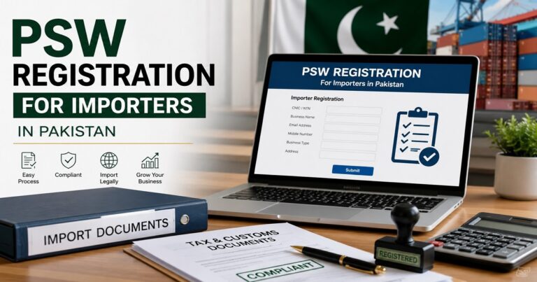 PSW Registration For Importers in Pakistan