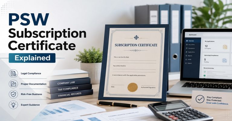 PSW Subscription Certificate