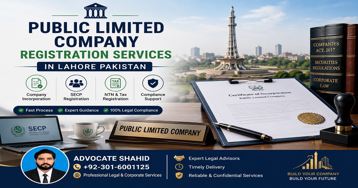 Public Limited Company Registration Services in Lahore Pakistan