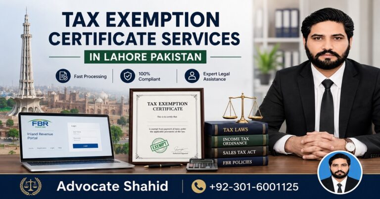 Tax Exemption Certificate Services in Lahore