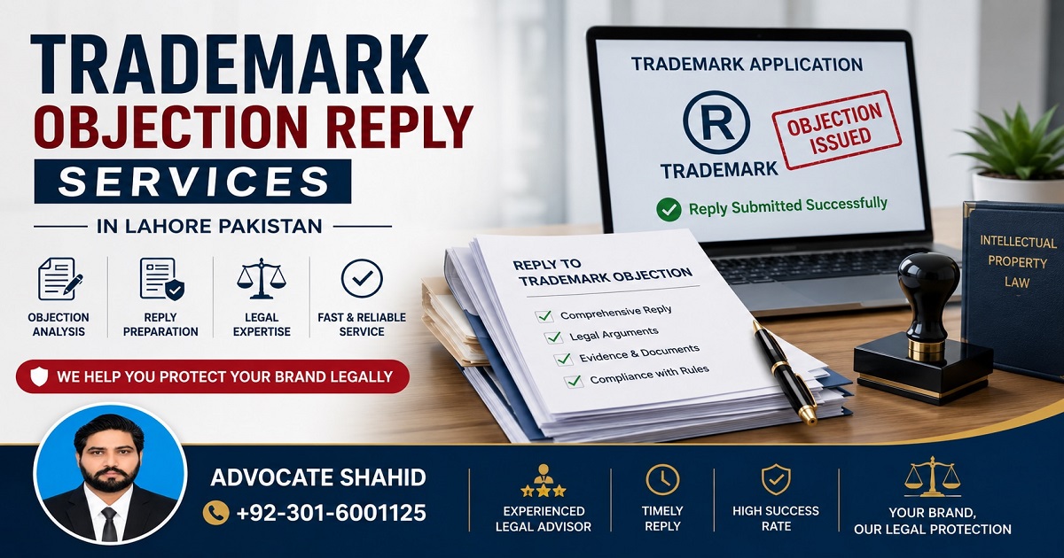 Trademark Objection Reply Services in Lahore