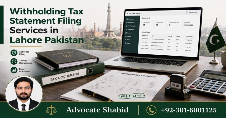 Withholding Tax Statement Filing Services in Lahore Pakistan