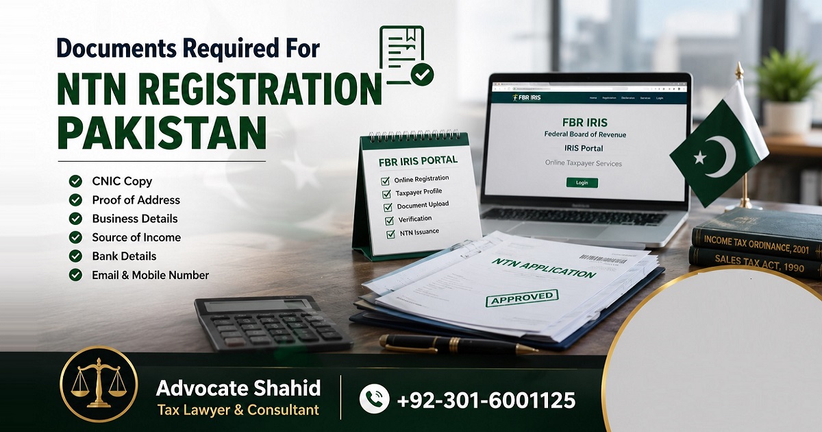 Documents Required For NTN Registration Pakistan