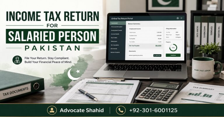 Income Tax Return For Salaried Person Pakistan