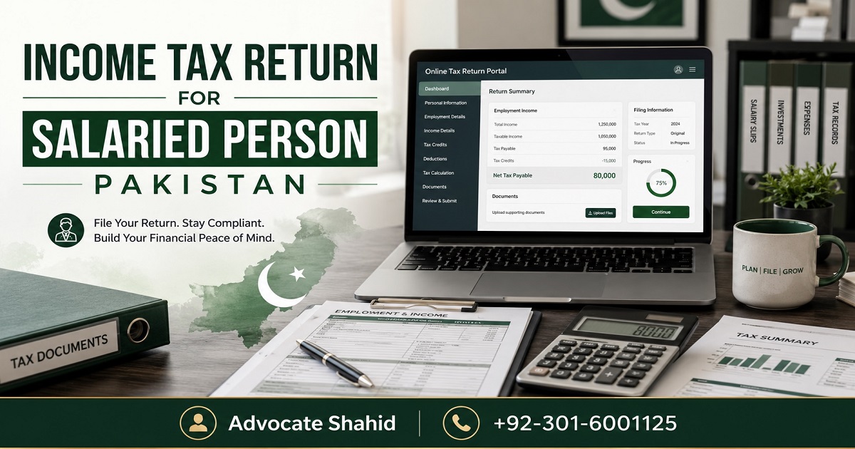 Income Tax Return For Salaried Person Pakistan
