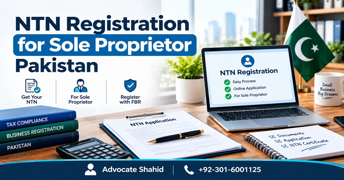 NTN Registration For Sole Proprietor Pakistan